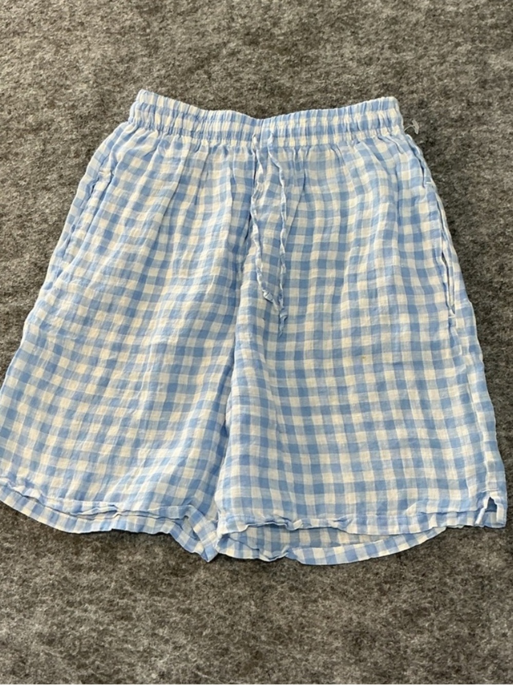 Frankie’s Bikinis Blue Checkered Shorts Size M